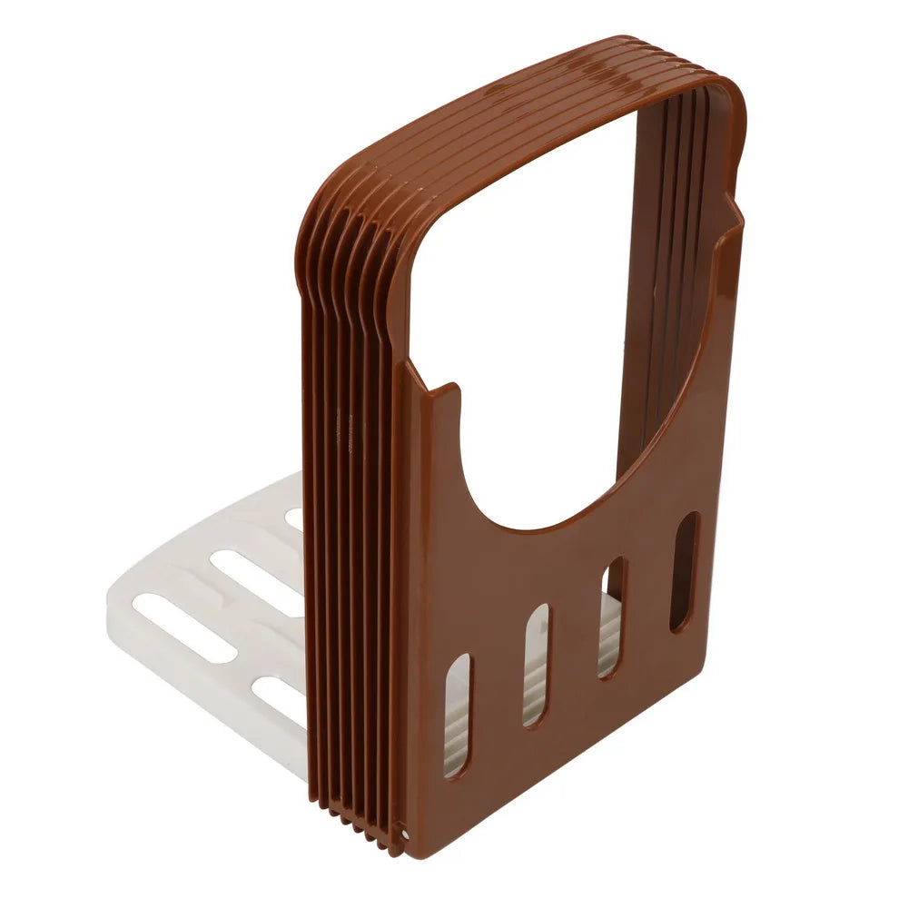 Toast Bread Slicer Stand Plastic Foldable Loaf Cutter Rack Cutting Guide Slicing Tool Bakeware