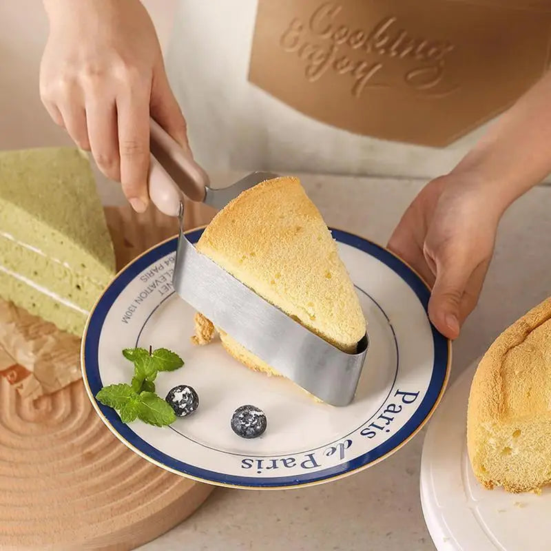 Triangular Stainless Steel Cake Slicer Dessert Shop Cutter Fudge Dessert Slicing Processing Easy To Clean Birthday Kitchen Tools