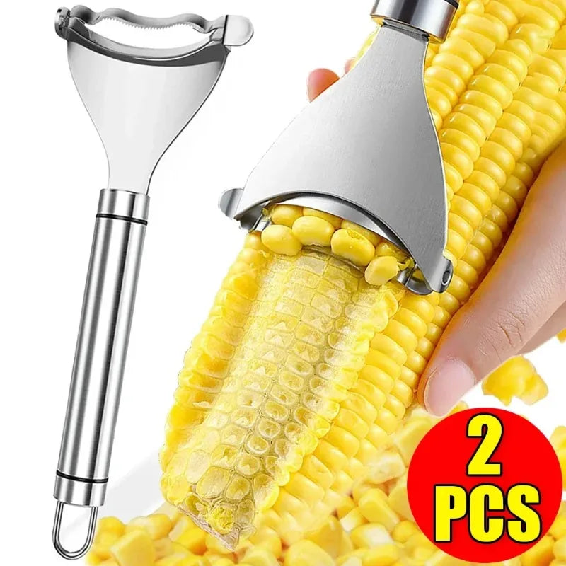 Stainless Steel Corn Stripper โ Manual Corn Peeler Tool for Cob Removal & Kitchen Prep