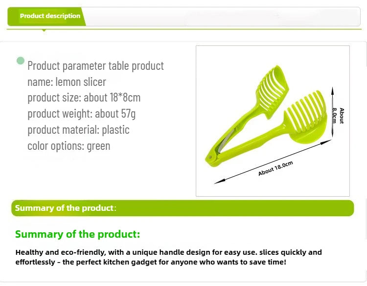 Lemon Slicer Vegetable Slicer Kitchen Accessories Cooking Utensils Handheld Tomato Onion Fruit Cutter Tool For Orange Efficient