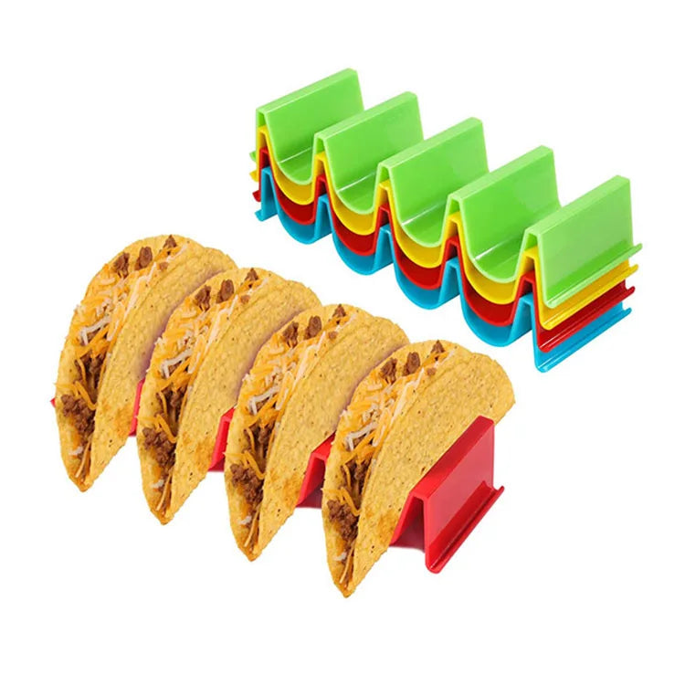 1/6pc Mexican Roll Rack Taco Holder Tortilla Pancake Stand Holder Creative Wave Shape Tray Holder Taco Cake Rack Kitchen Gadgets