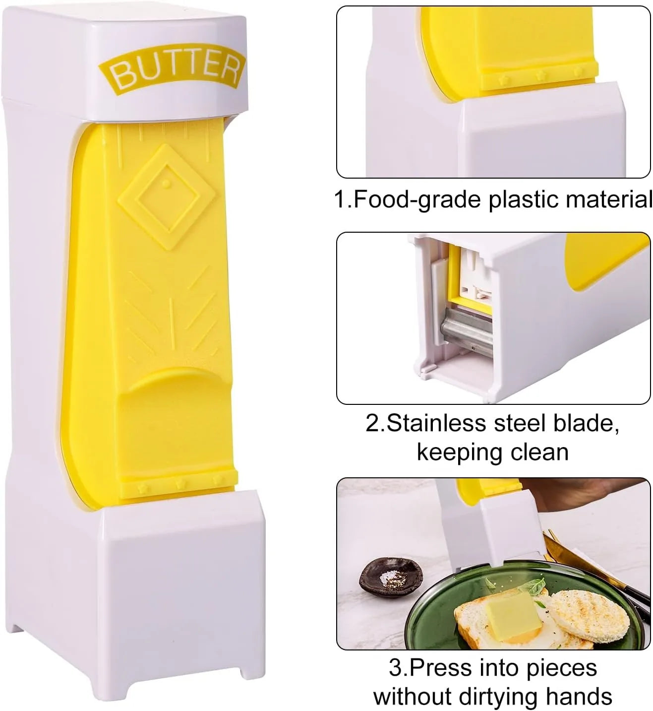 Cheese Slicer Butter Slicer with Stainless Steel Blade for Cutting Butter Kitchen Utensils Food Grade Cheese Cutter