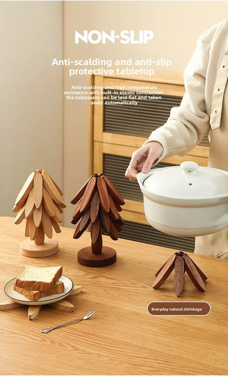 Insulation Pad  Christmas Tree  Dining Table Small Tree, Heat-resistant Cup Mat  Pot Mat  Household Tableware Table Mat