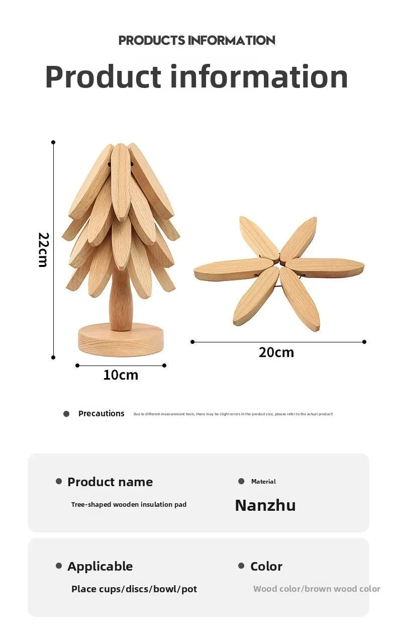 Insulation Pad  Christmas Tree  Dining Table Small Tree, Heat-resistant Cup Mat  Pot Mat  Household Tableware Table Mat