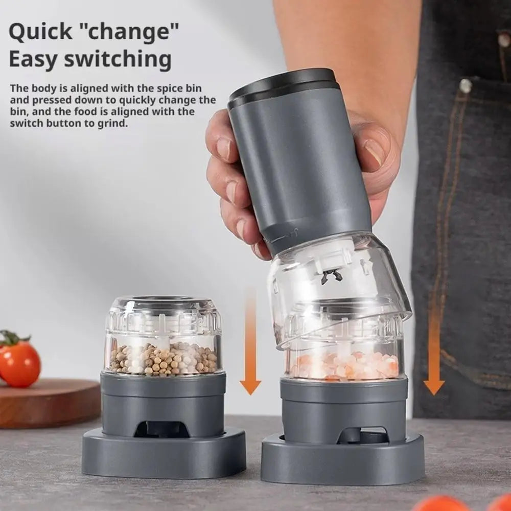 Electric Pepper Grinder – USB Rechargeable Salt & Spice Mill with One-Touch Operation