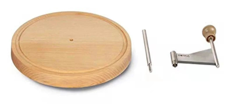 Wood Cheese Curler Spin Cheese Wheel Chocolate Multifunctional Rust-Proof Shredder Cheese Curler Girolle with Handle