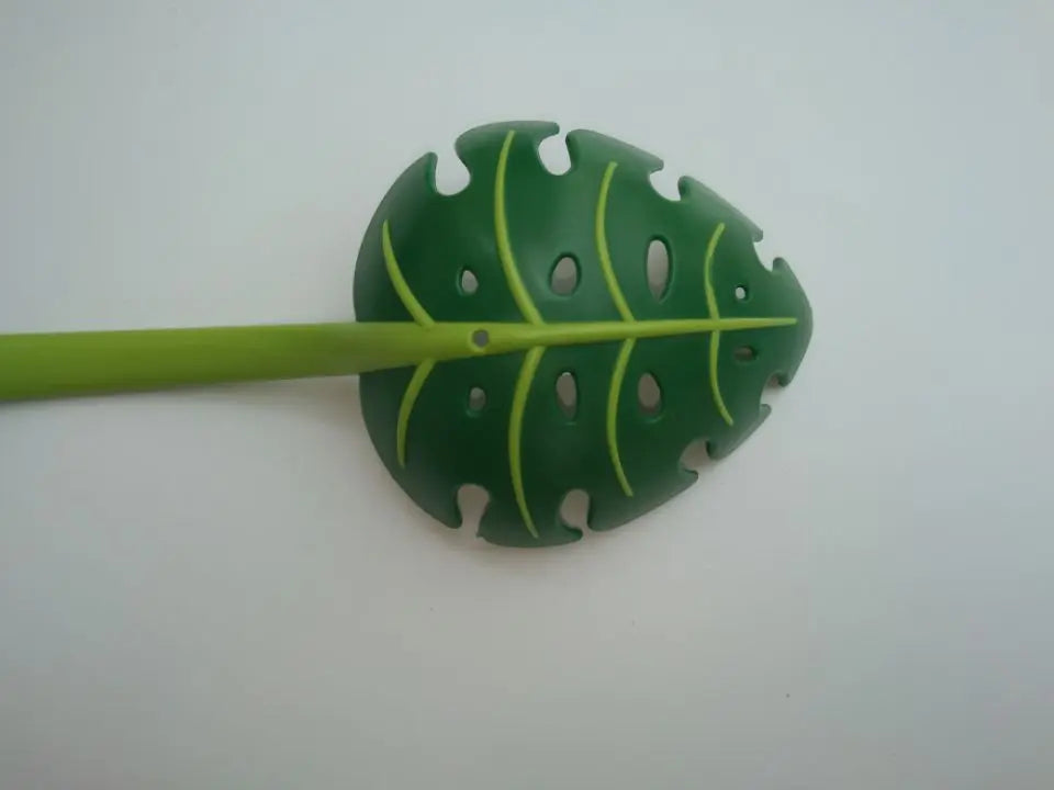 Leaf Shaped Colander Ladle – Green Kitchen Strainer Spoon for Pasta & Noodles