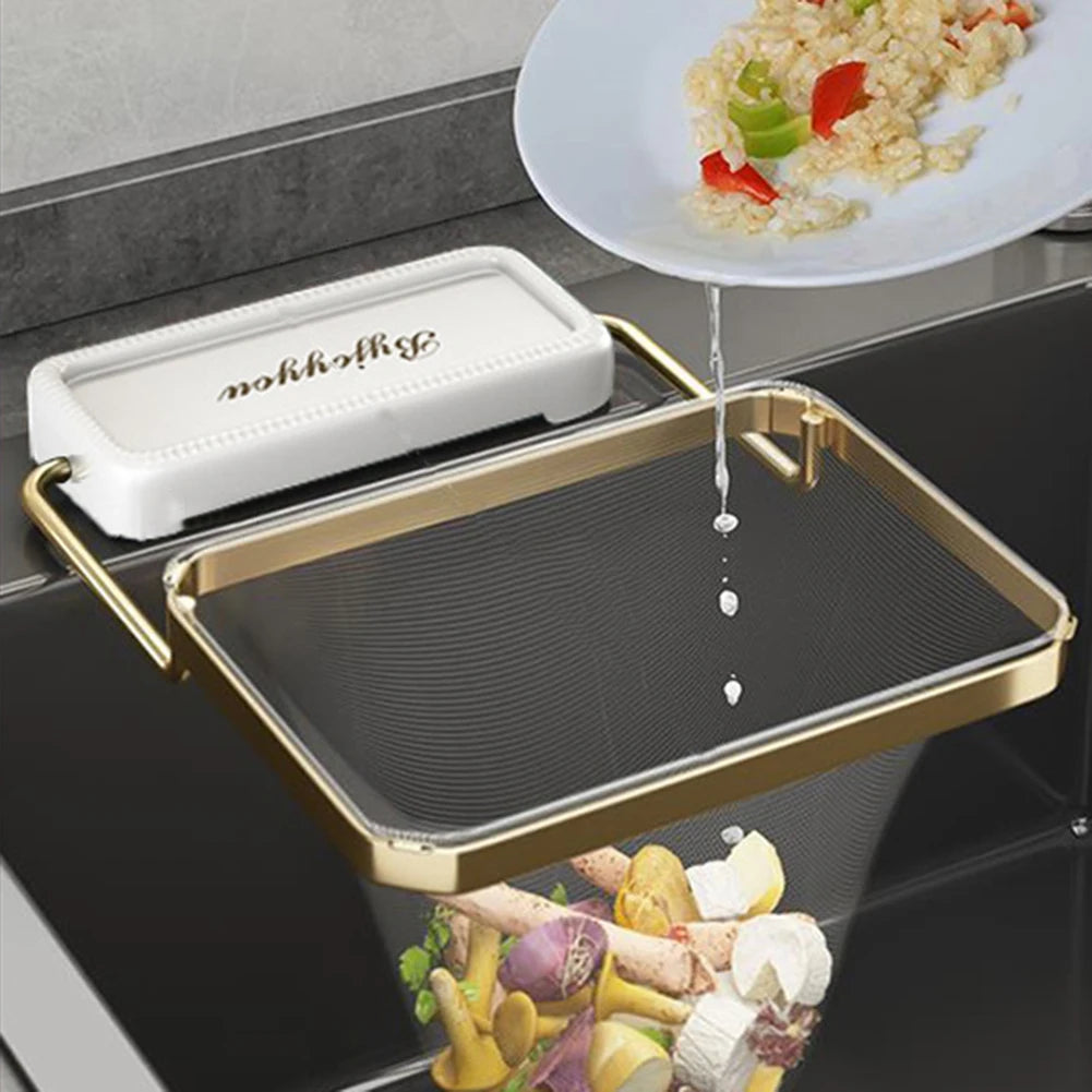 Foldable Sink Strainer Mesh Bag Stand Kitchen Sink Filter Rack Waste Garbage Net Shelf Disposable Garbage Mesh Bag Kitchen Gadge