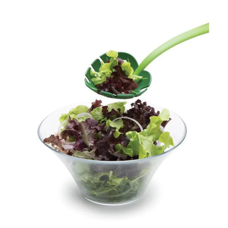 Leaf Shaped Colander Ladle – Green Kitchen Strainer Spoon for Pasta & Noodles