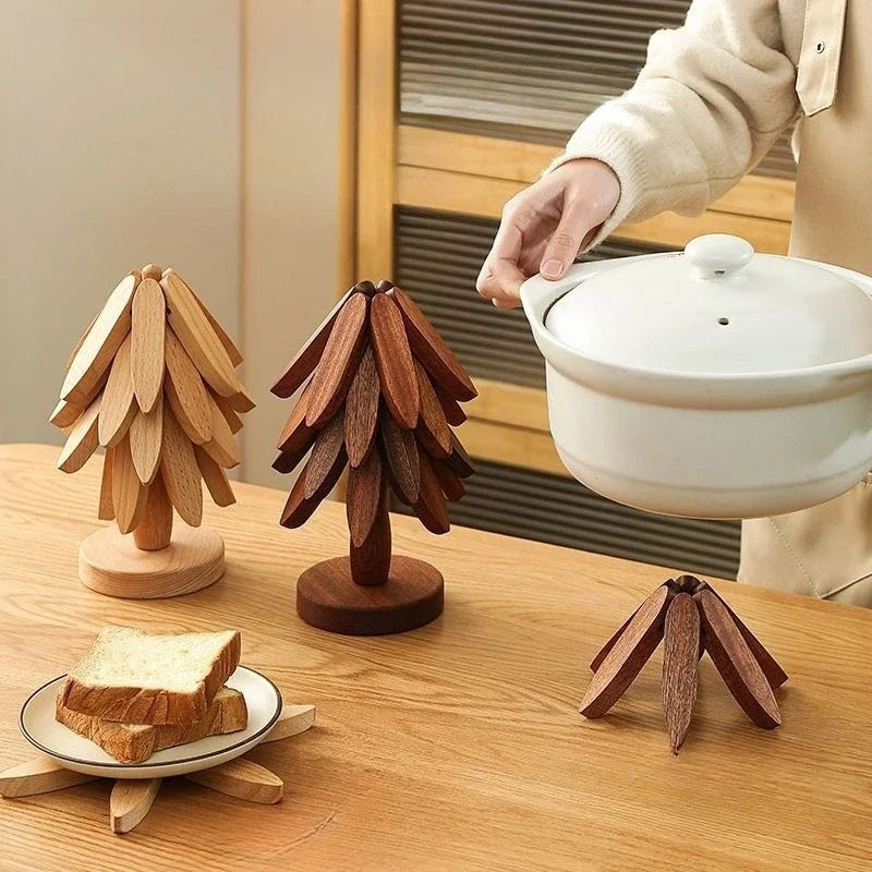 Insulation Pad  Christmas Tree  Dining Table Small Tree, Heat-resistant Cup Mat  Pot Mat  Household Tableware Table Mat