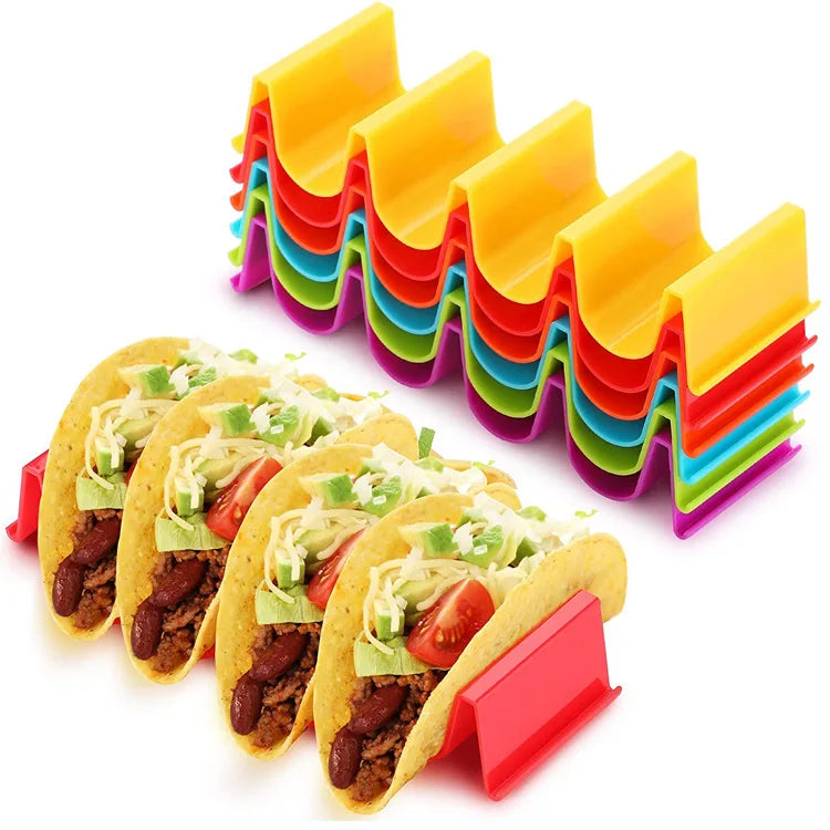 1/6pc Mexican Roll Rack Taco Holder Tortilla Pancake Stand Holder Creative Wave Shape Tray Holder Taco Cake Rack Kitchen Gadgets