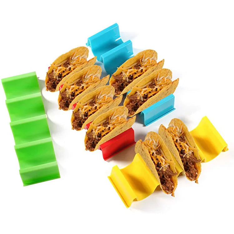 1/6pc Mexican Roll Rack Taco Holder Tortilla Pancake Stand Holder Creative Wave Shape Tray Holder Taco Cake Rack Kitchen Gadgets