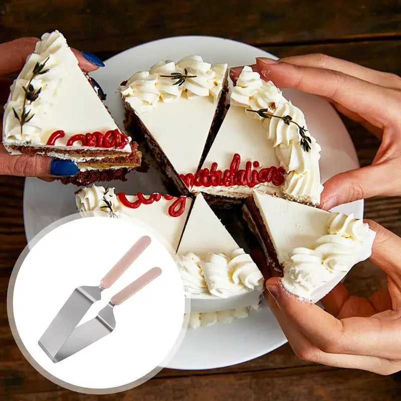 Triangular Stainless Steel Cake Slicer Dessert Shop Cutter Fudge Dessert Slicing Processing Easy To Clean Birthday Kitchen Tools